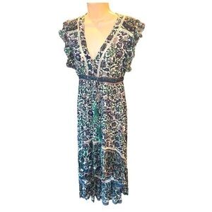 ▶️ MISS JUNE PARIS ◀️ Floral High Low Flutter Sleeve Dress
